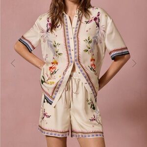 Johnny Was Jade Mayvis pull on shorts XXL NWT